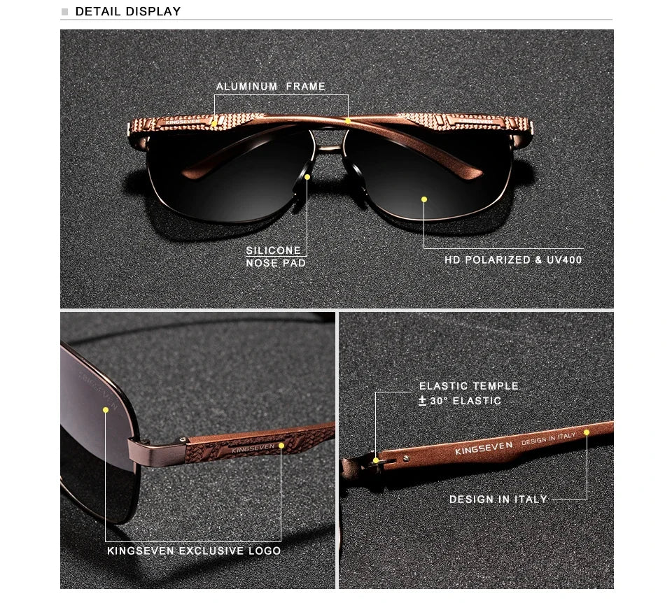 Polarized Aluminum Pilot Sunglasses UV400 HD Lens Men Women Photochromic Outdoor Eyewear Anti-Reflective Night Vision