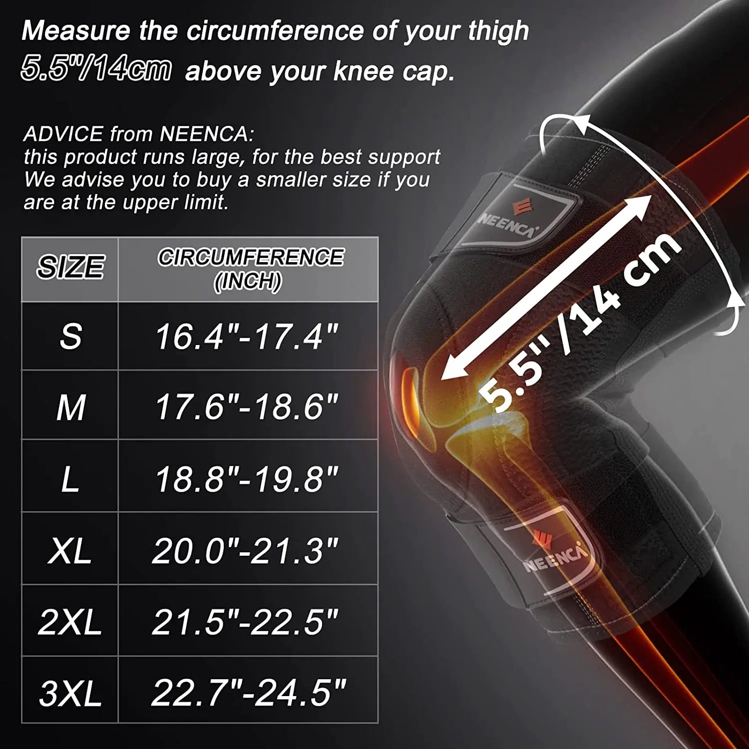 Knee Brace For Knee Pain With Patella Gel Pad And Side Stabilizers - Knee Support For Arthritis, Meniscus Tear, & Injury Recovery