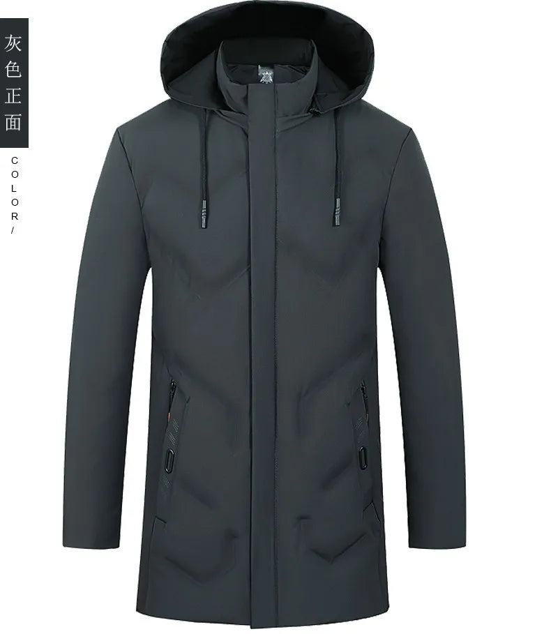Men's Top Grade Designer Brand Parka Jacket, Casual Fashion Hooded Cropped Windbreaker, and Quilted Puffer Male Coats