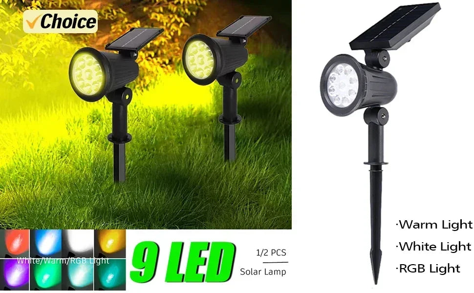 Solar Outdoor Lights Garden Lamp Solar Powered Waterproof Landscape Path Outdoor for Yard Backyard Lawn Patio Decorative