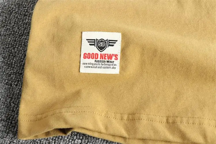 2025 Zomer Nieuw Amerikaans Retro Korte Mouw O-hals Letter Gedrukt T-shirt Herenmode 100% Katoen Gewassen Casual Jeugd Tops