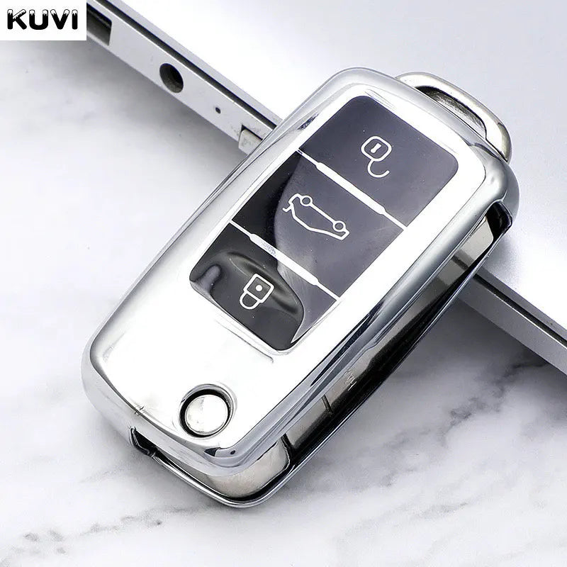 TPU Car Key Case Cover for VW Volkswagen Polo Tiguan Passat B5 B6 B7 Golf 4 5 6 MK6 Jetta Lavida Skoda Octavia Seat Leon Altea