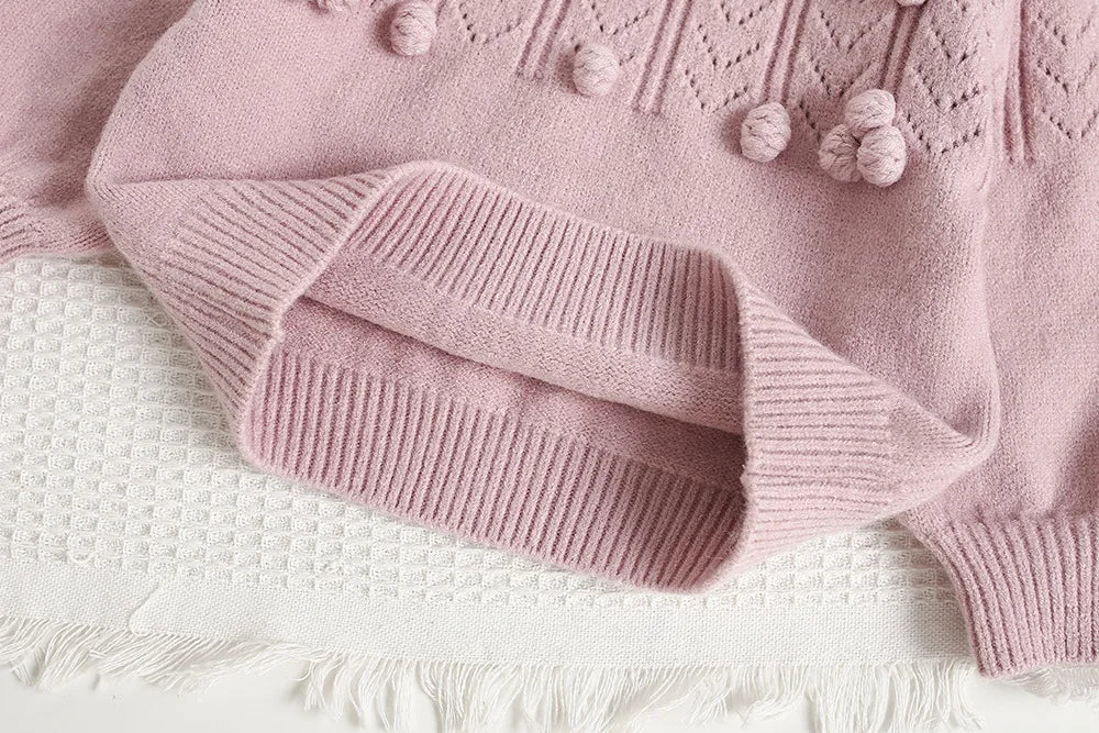 Autumn Children Sweater Set Hollow Knitting Girls Knitwear + Skirt Korean Version Loose Kids Outfit 2PCS 9M-5T Girls