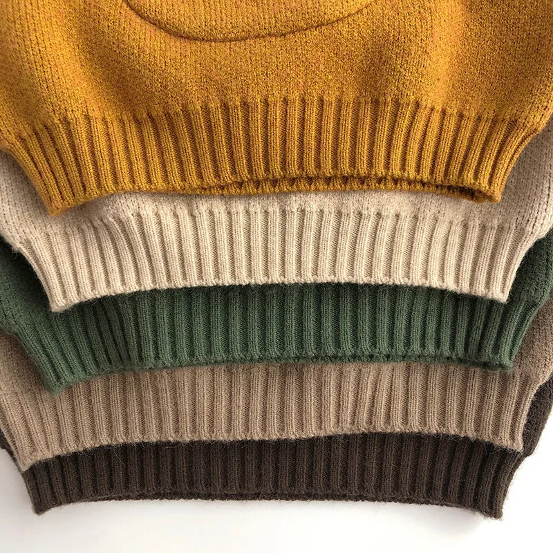 Kids Baby Clothes Sweaters Pullover Cartoon Boys Girls Knitwear Korean Style Children Infant Pullover Outwear 1-6Y Unisex