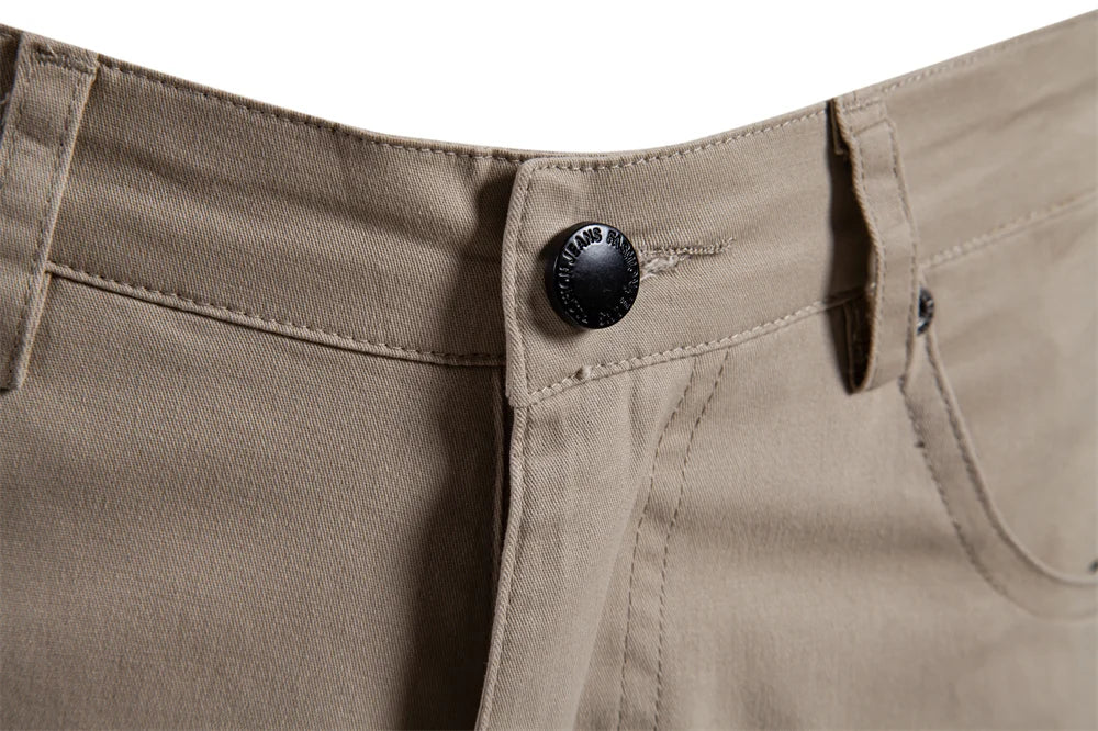 Men's 100% Cotton Summer Shorts Casual 11-Tone Multi-Pocket Lightweight Street Shorts