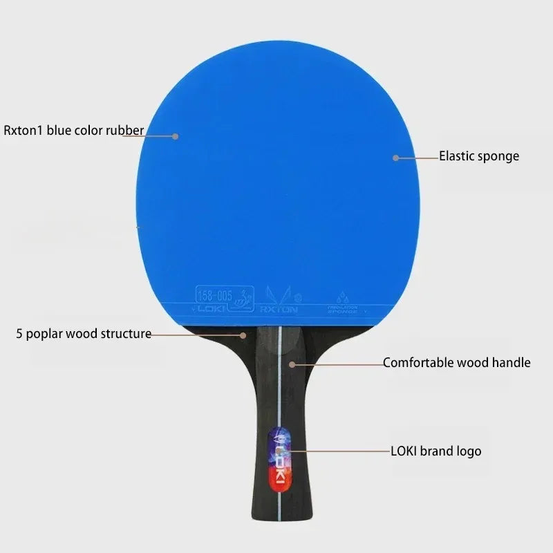 K5000 K3000 K1000 Table Tennis Racket Set 2pcs Home Entertainment Ping Pong Rackets with Blue Colour Ping Pong Rubber