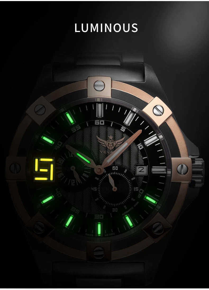 Yelang V1030 Men Brand Watches Japan MIYOTA 8219 Automatic Mechanical Luxury Wristwatch Swiss Luminous Waterproof T100 Watch