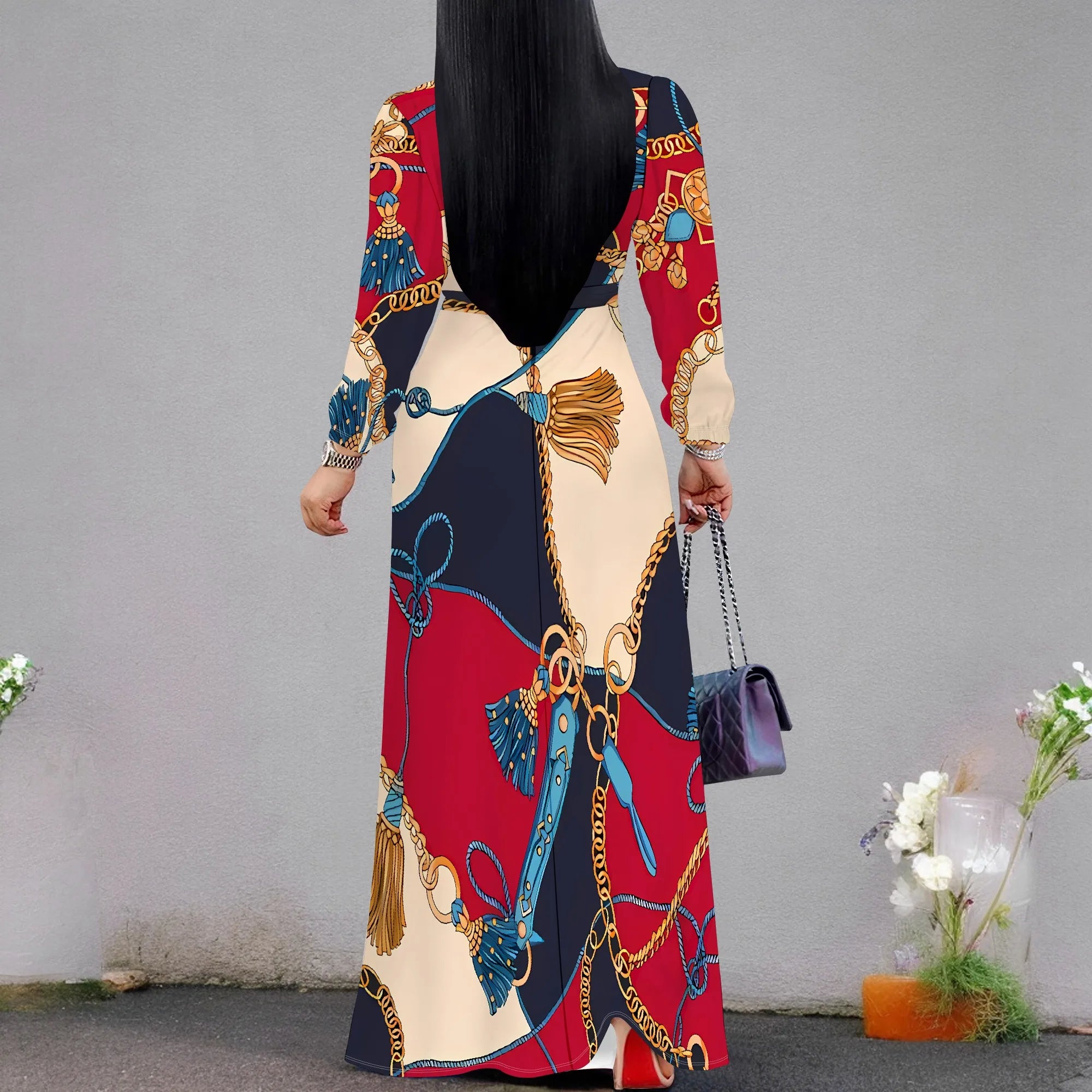 Women's Tie-Dye Polyester Belted Regular Size Dress Purple Festival Casual