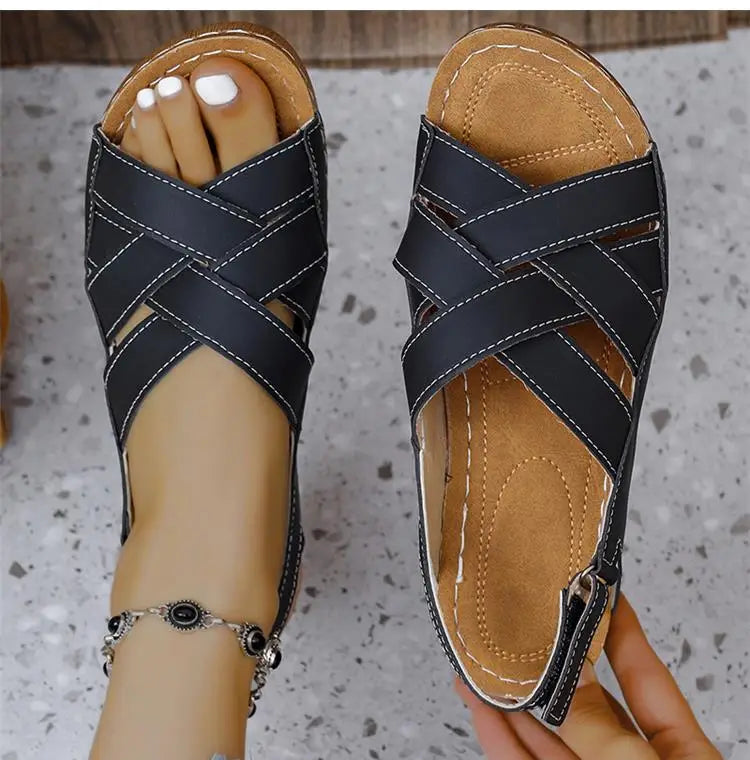 Woman Shoes Sandals Summer Party Walking Shoes Non-Slip Sandals Woman Wedge Shoes Woman Breathable Footwear Sandal Women Female