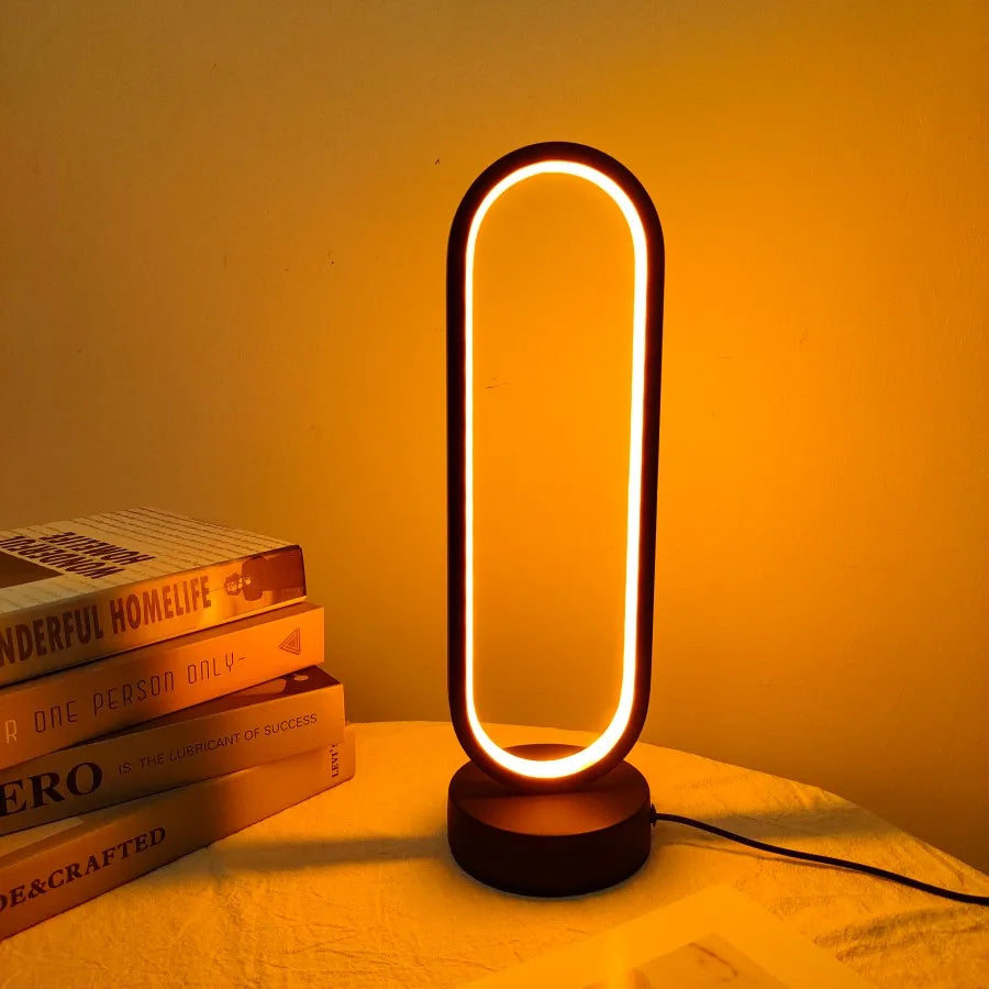1 ST Lamp slaapkamer Ringlamp Woonkamer Driekleurige Dimbare Bedlamp LED Nachtlampje