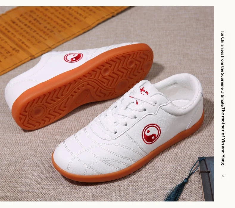 Women’s Genuine Leather Tai Chi Shoes – Breathable Cowhide Sole Martial Arts Training Shoes for Tai Chi, Qigong & Kung Fu