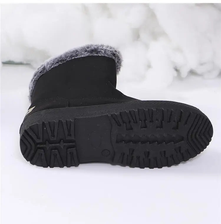 Winterlaarzen voor dames 2025 Trendschoenen Dames Platform Damesschoenen Platte Halfhoge Laarzen Platform Winterlaarzen voor dames Botas Mujer