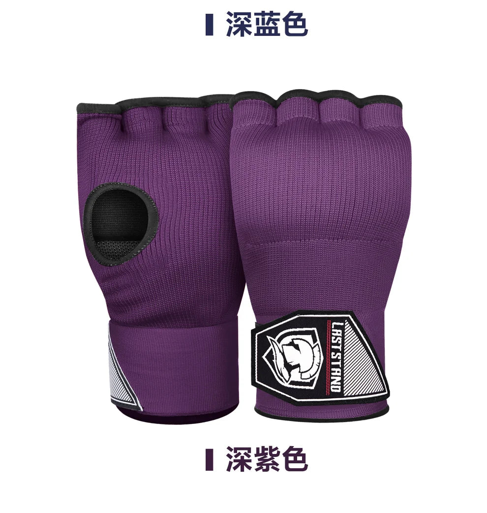 Gel Boxing Hand Wrap Gloves – Adjustable Half Finger MMA & Boxing Wrist Support Gloves with Long Strap Protective Training Gear
