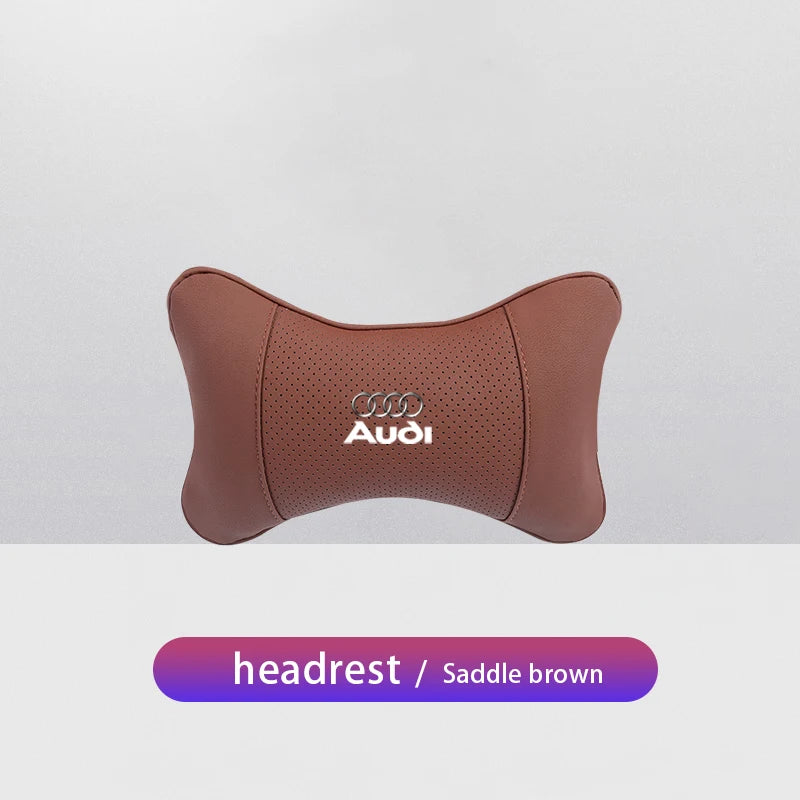 1Pcs Car Seat Headrest Auto Logo Neck Pillow For Audi Sline A1 A3 A4 A6 C7 A5 B8 B7 A7 A8 B9 B6 C6 Q2 Q3 Q5 Q7 Q8 TT S3 S4 S7 S8