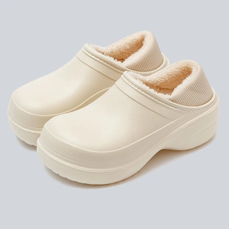 Women's Winter Warm Fashion Furry Slippers Cotton Slides For Outdoor Indoor Couples Use With Non-Slip Thick Sole Plush Fluffy Ladies' Slippers