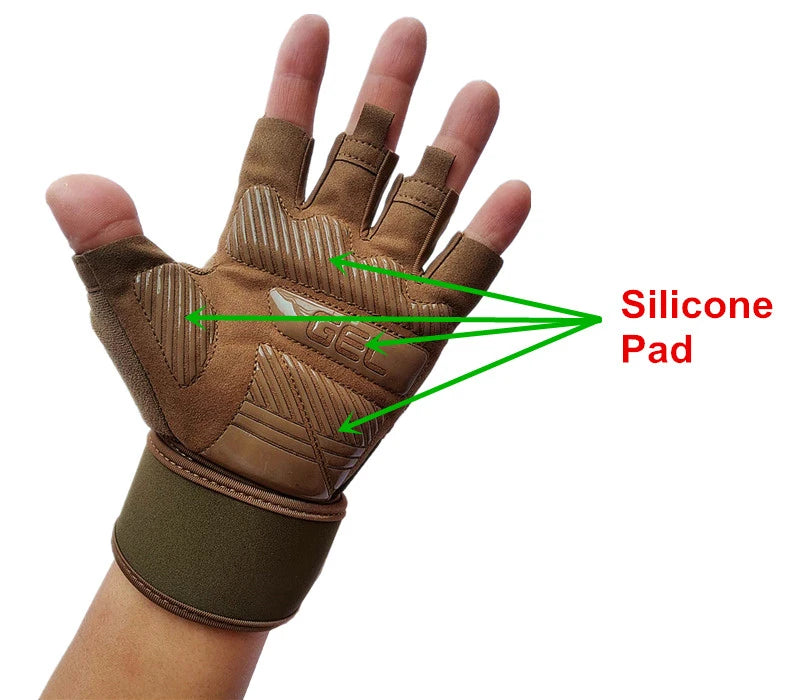 Anti-Slip Gym Gloves For Firm Grip on Bodybuilding And Weightlifting Equipment -  Suitable For Dumbbell Trainings, CrossFit Pull Ups & Workout Exercises