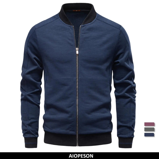 Men's Baseball  Jacket Cotton Solid Colour Thickened Warm Autumn Winter Casual High Quality Sportswear Male Zipper Jacket