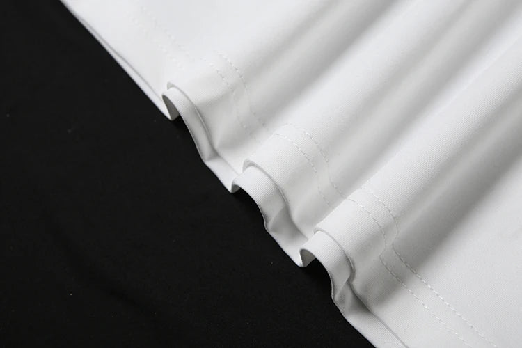 Metal Patchwork Women Fashion Tank Tops Summer Trend Ruched Turtleneck Beach Party Solid Simple Casual Elegant Outfits