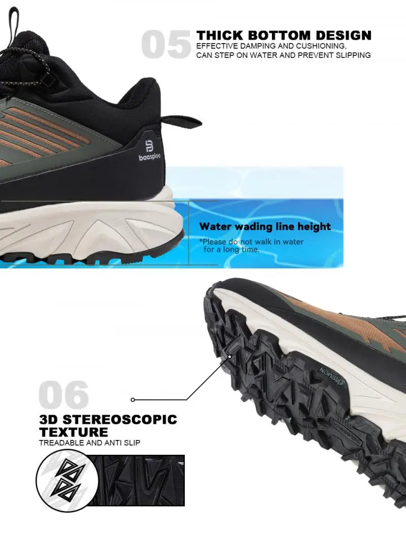 Men's Warm Hiking Shoes For Lightweight Walking - Suitable For Outdoor With Waterproof & Non-Slip Feature
