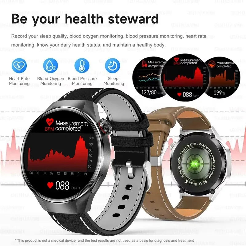 2025 True AMOLED Smart Watch Volledig touchscreen 466*466 HD Gezondheidsmonitor Spraakoproep Smartwatch voor mannen en vrouwen - Compatibel met Xiaomi en Huawei iOS