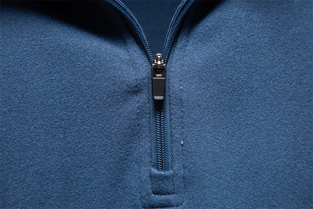 Men's Solid Colour Zipper Soft Shell Long Sleeve Sweatshirt Breathable Warm Pullover Casual Streetwear Jacket‌ For Men