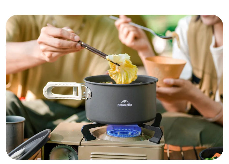 Portable Camping Cookware Set Outdoor Frying Pan Kettle Collapsible Picnic Tableware Kitchenware Furniture