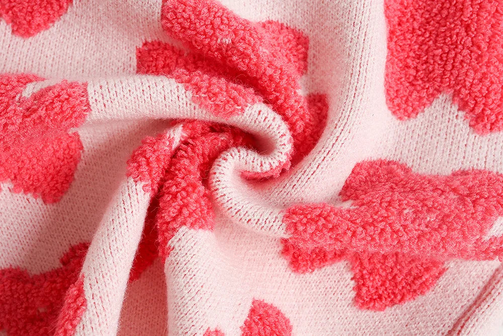 New Autumn Girls Knitted Sweater Sweet Bear Bow Kids Sweater Korean Loose Children Outwear Tops 9M-5T Girls