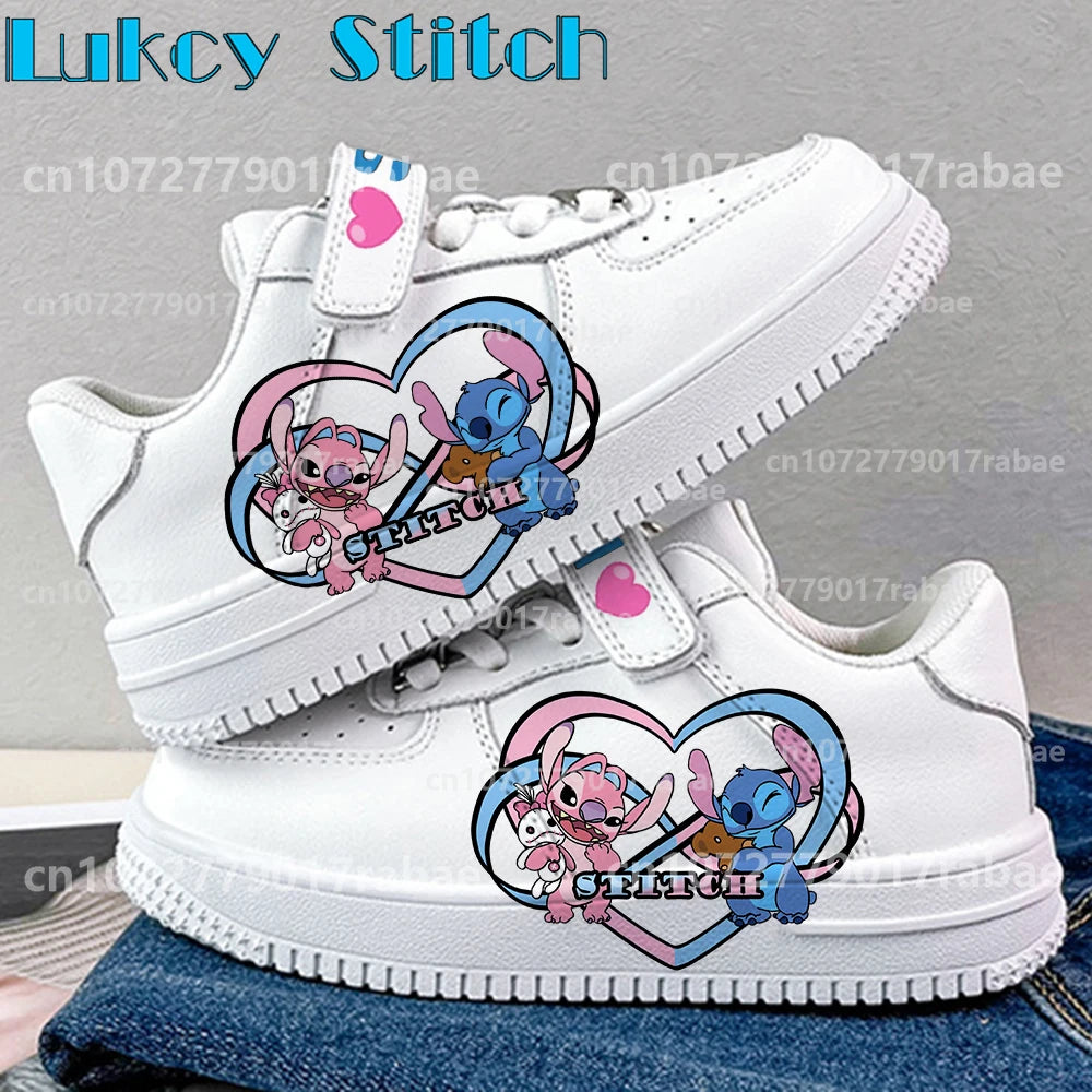 Lilo Stitch Sneakers Boys Girls Light Sports Student Shoes Hook Anti-Slip Outdoor For Kids Basket Shoes Children's Gift