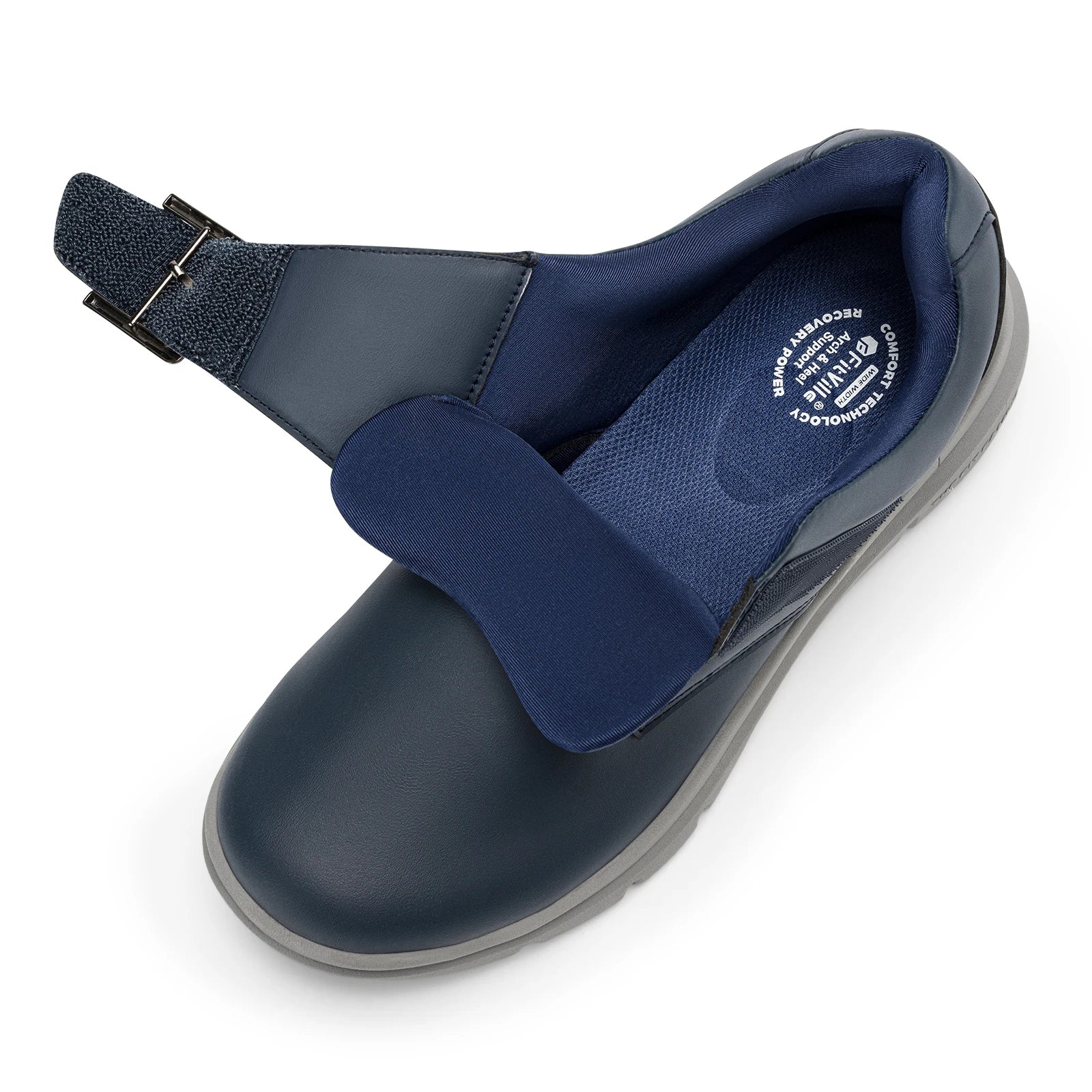 Men's Leather Shoes Wide Shoes for Swollen Feet Men's Diabetic Walking Shoes for Outdoor Business Walking Shoe