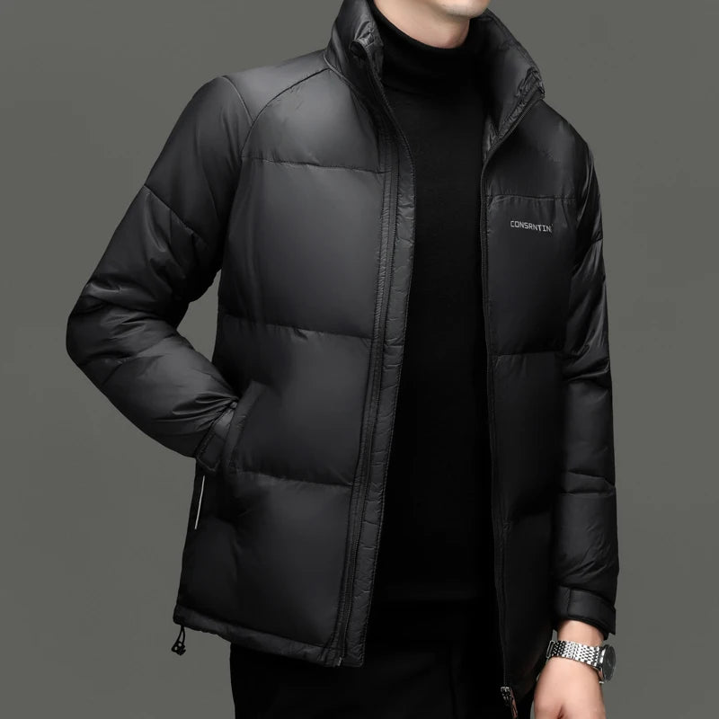 Men's Top Grade Designer Brand Parka Jacket, Casual Fashion Hooded Cropped Windbreaker, and Quilted Puffer Male Coats