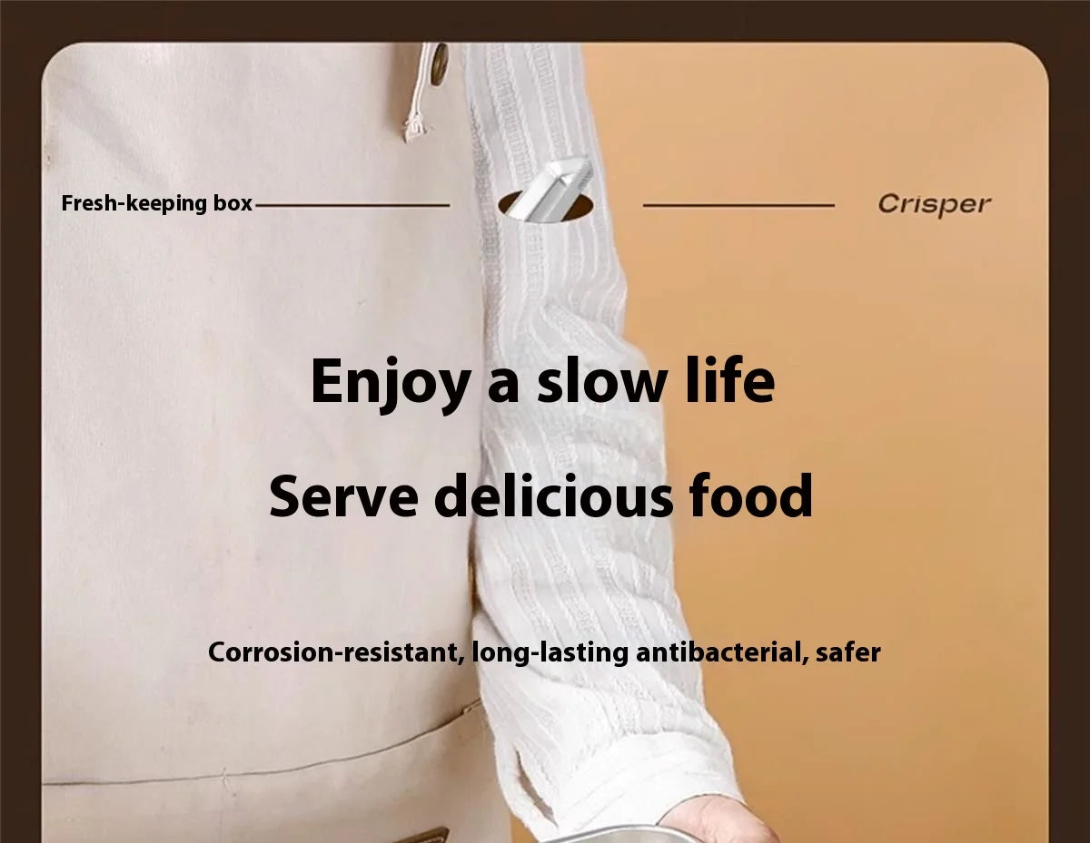 201 Stainless Steel Airtight Dumpling Storage Container with Lid - FoodGrade FreezerSafe Box for Meal Prep & Fridge Organization