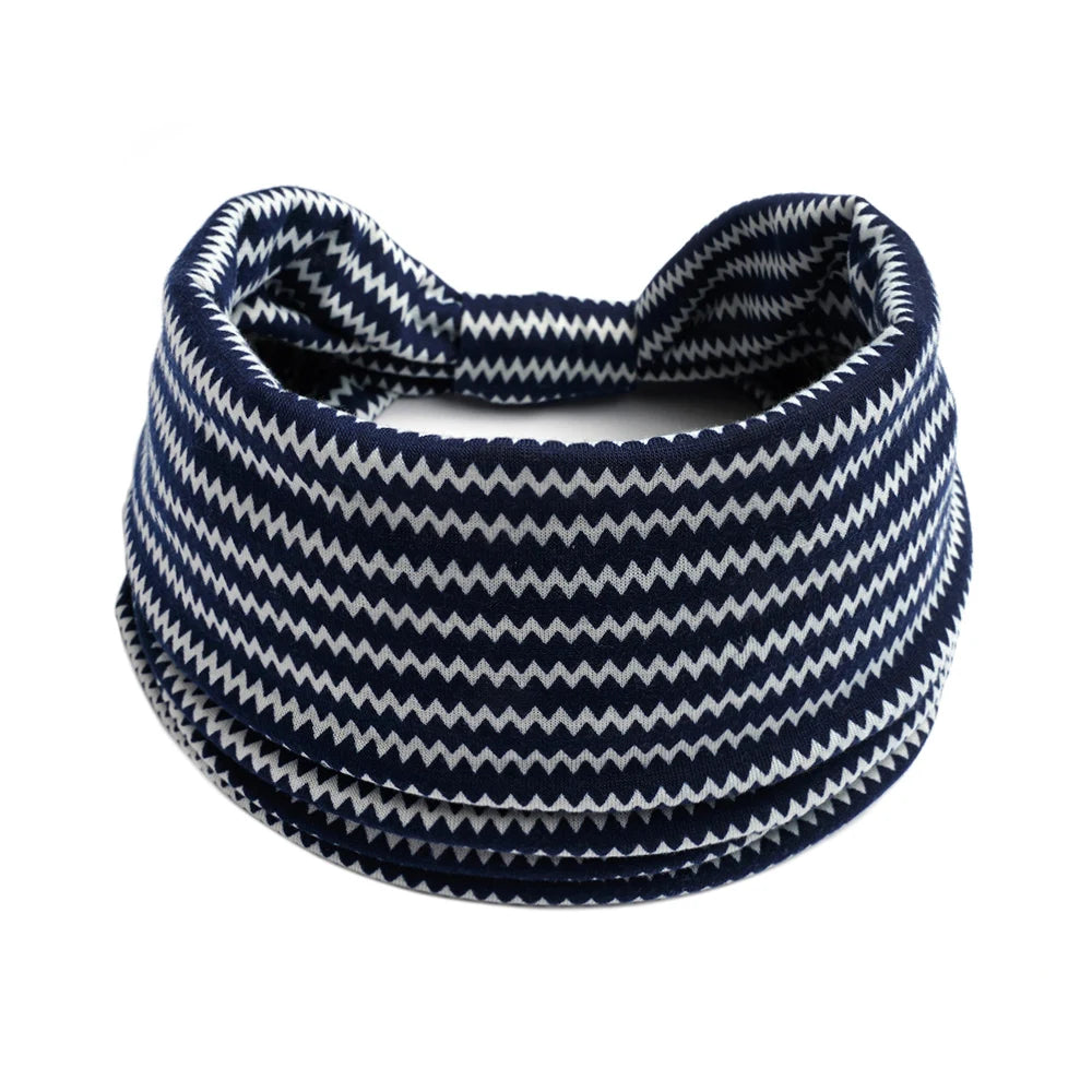 Bohol Headbands Women Wide Knotted Hairbands Elastic Turban Head Bands Non-Slip Floral Yoga Sports Sweatbands Workout Head Wraps