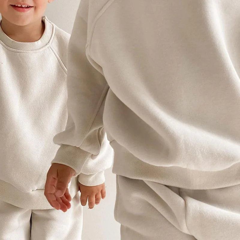 New Spring Boys Clothing Kids Girl Loose Leisure Sports Suit Children 2PCS Hoodie + Sweatpants 4-6Y Unisex