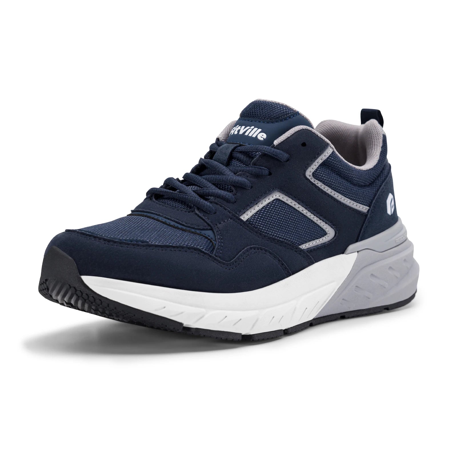 FitVille Men’s 4E Wide Running Shoes – Arch Support Sneakers for Flat Feet, Heel Pain & Plantar Fasciitis Relief