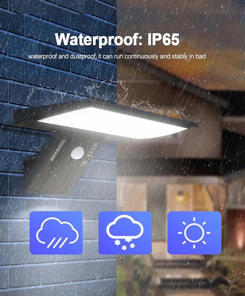 Solar Outdoor Lamps Garden Wall Motion Sensor Street Lawn Light IP 65 Waterproof Warm White Courtyard Solar Power Spotlighting
