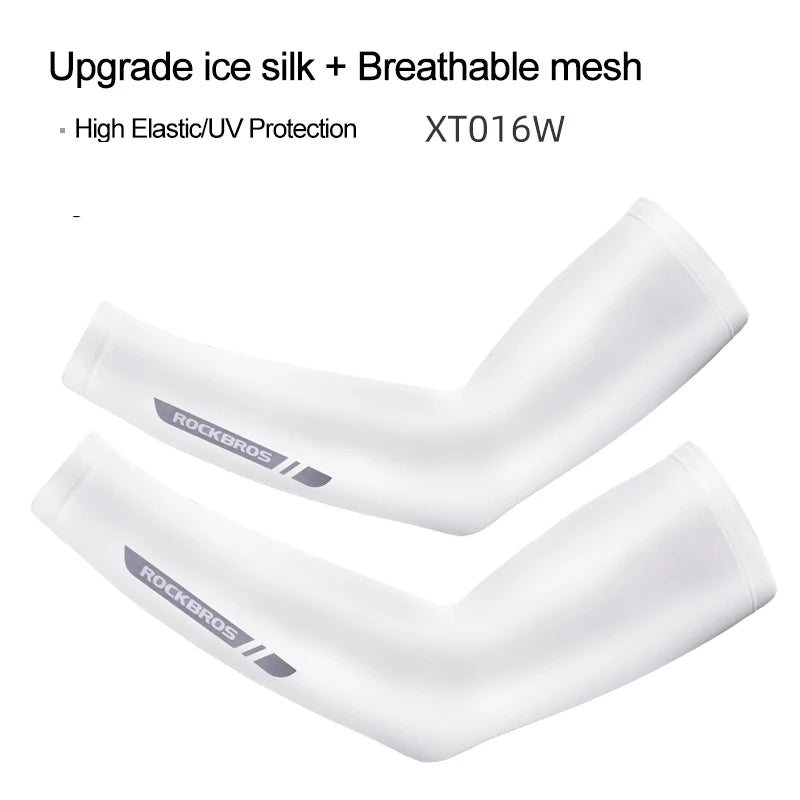 Ice Fabric Running Camping Sleeves Breathable Sleeve Quick Dry Arm Protect UV400 Arm Cover Summer Sports Safety Gear