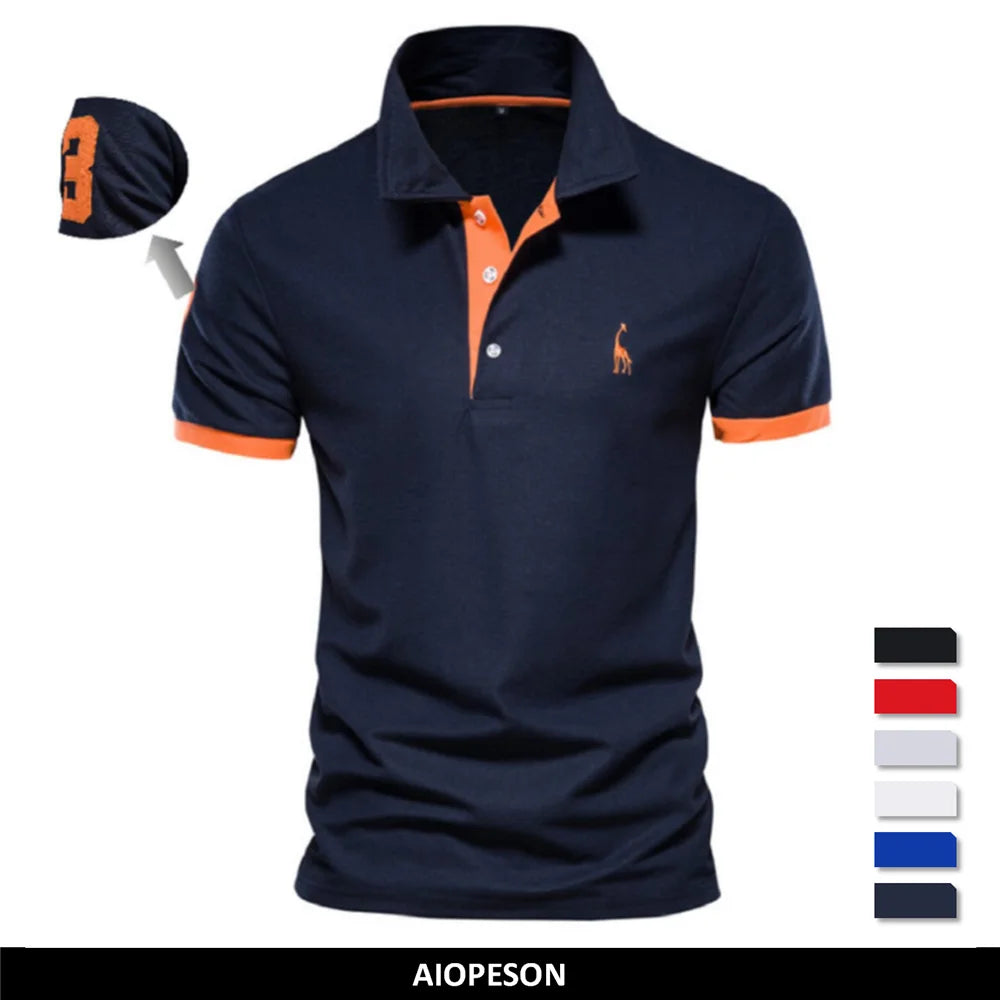 Embroidery 35% Cotton Polo Shirts for Men Casual Solid Colour Slim Fit Men's Polos New Summer Fashion Brand Men Clothing
