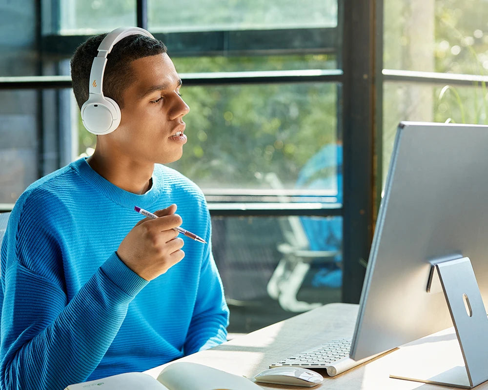 Edifier WH500 Wireless Bluetooth Headphones On-Ear Headset Lightweight Foldable Dual Connection 30H Battery Life