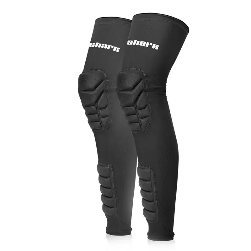 1 Pair Honeycomb Long Sport Knee Pads for Children, Basketball Leg Sleeve, Crashproof Gym Leg Warmers, Kids, Teens,Sport Safety