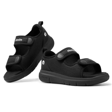 Women's Diabetic Wide Sandals With Arch Support Adjustable Straps Lightweight Casual Ladies Flat Shoes