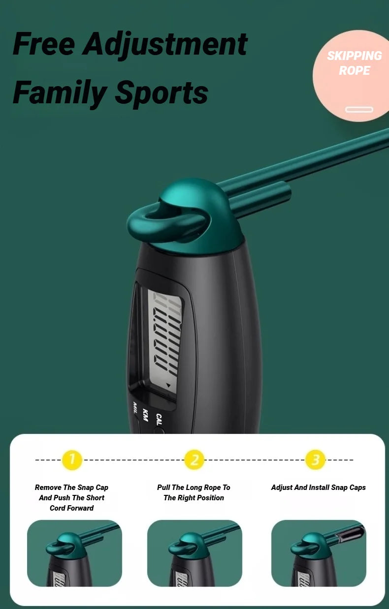 Adjustable Fitness Steel Jump Rope For Skipping And Gym Exercises - Home Sporting Equipment