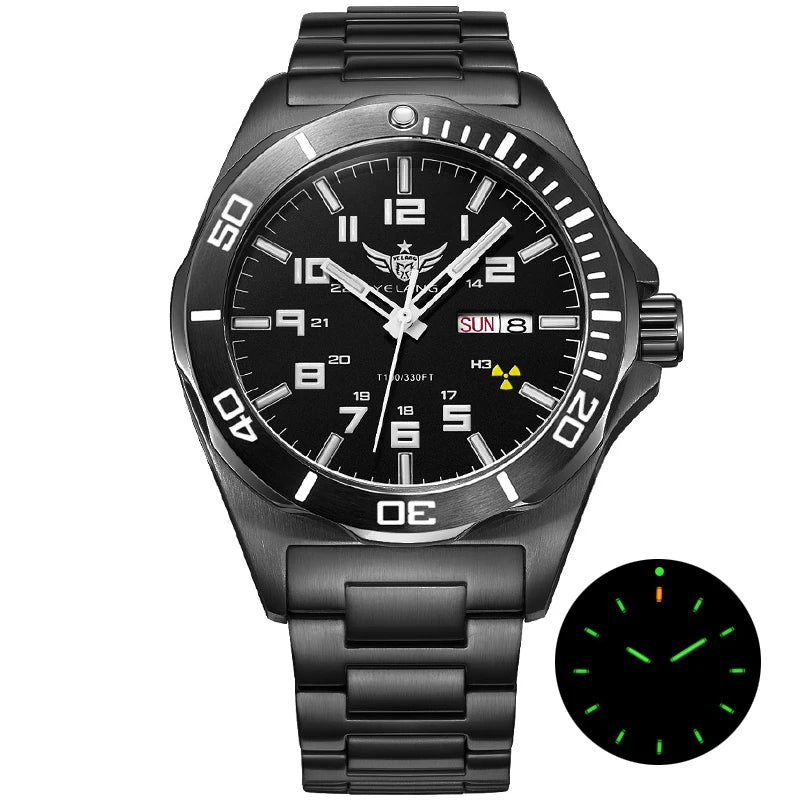 YELANG Watch Men's 44MM Mechanical Wristwatches Luxury Sapphire Glass AR Coated Automatic Watches 10BAR Waterproof Watch For Men