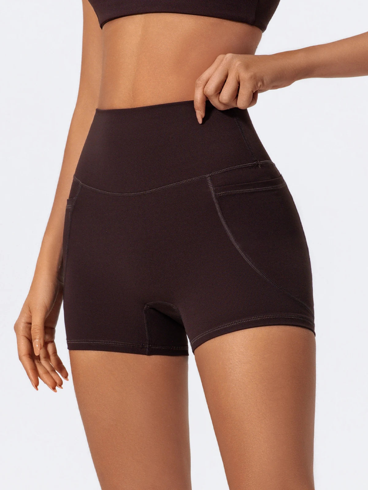 Pockets Workout Gym Legging Women Cycling Shorts Quick-Dry Yoga Clothes Breathable High Waist Sports Shorts Female