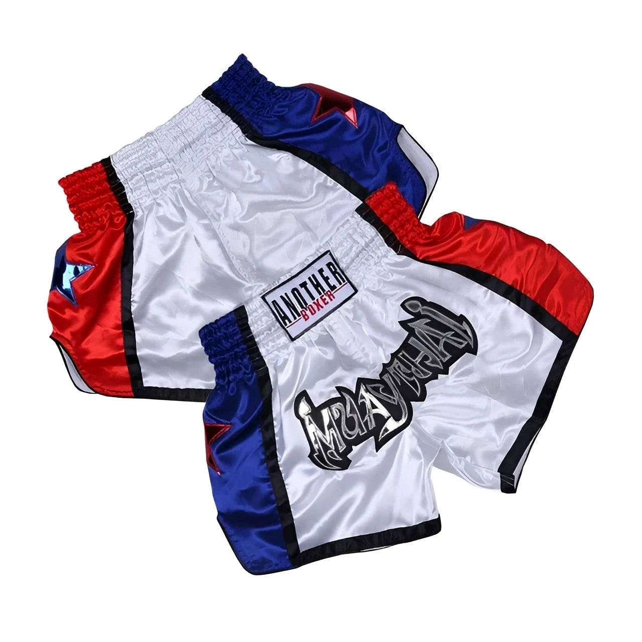 ANOTHERBOXER Muay Thai Shorts – Embroidered MMA Kickboxing & Sanda Fight Shorts for Men Martial Arts Training