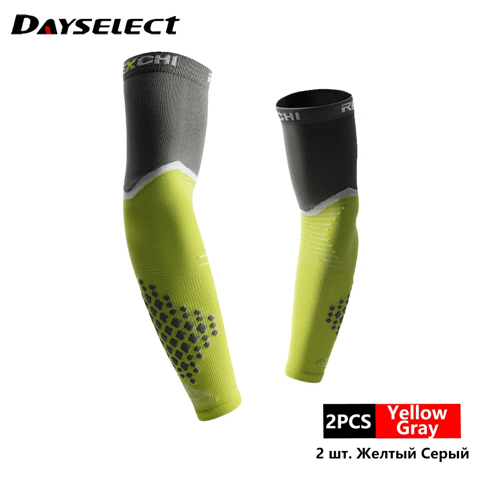 2 stuks sportarm compressiemouwen, bescherming voor hardlooparmen, fitness, basketbal elleboogbeschermers, sport, fietsen, armwarmers