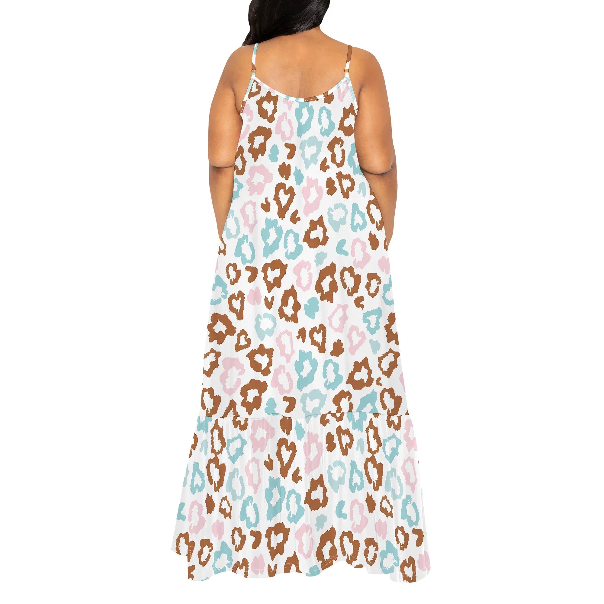Leopard Print Off-Shoulder Maxi Dress for Women