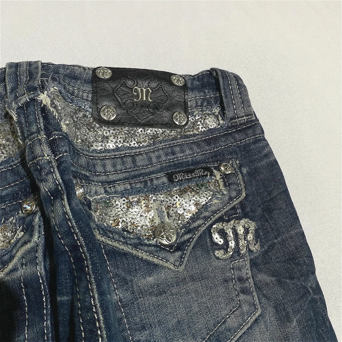 Women's Gothic Jeans Y2K Clothes Harajuku Hip Hop Pocket Embroidery Vintage Dark Blue Baggy Jeans High Waist Slim Flared Trousers