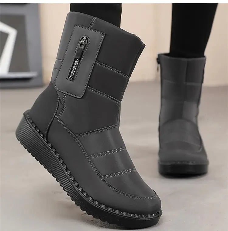 Boots Women Snow Plush Women's Boots Platform Women Shoes Casual Keep Warm Shoes Woman Flat Soft Winter Shoes Botas Mujer