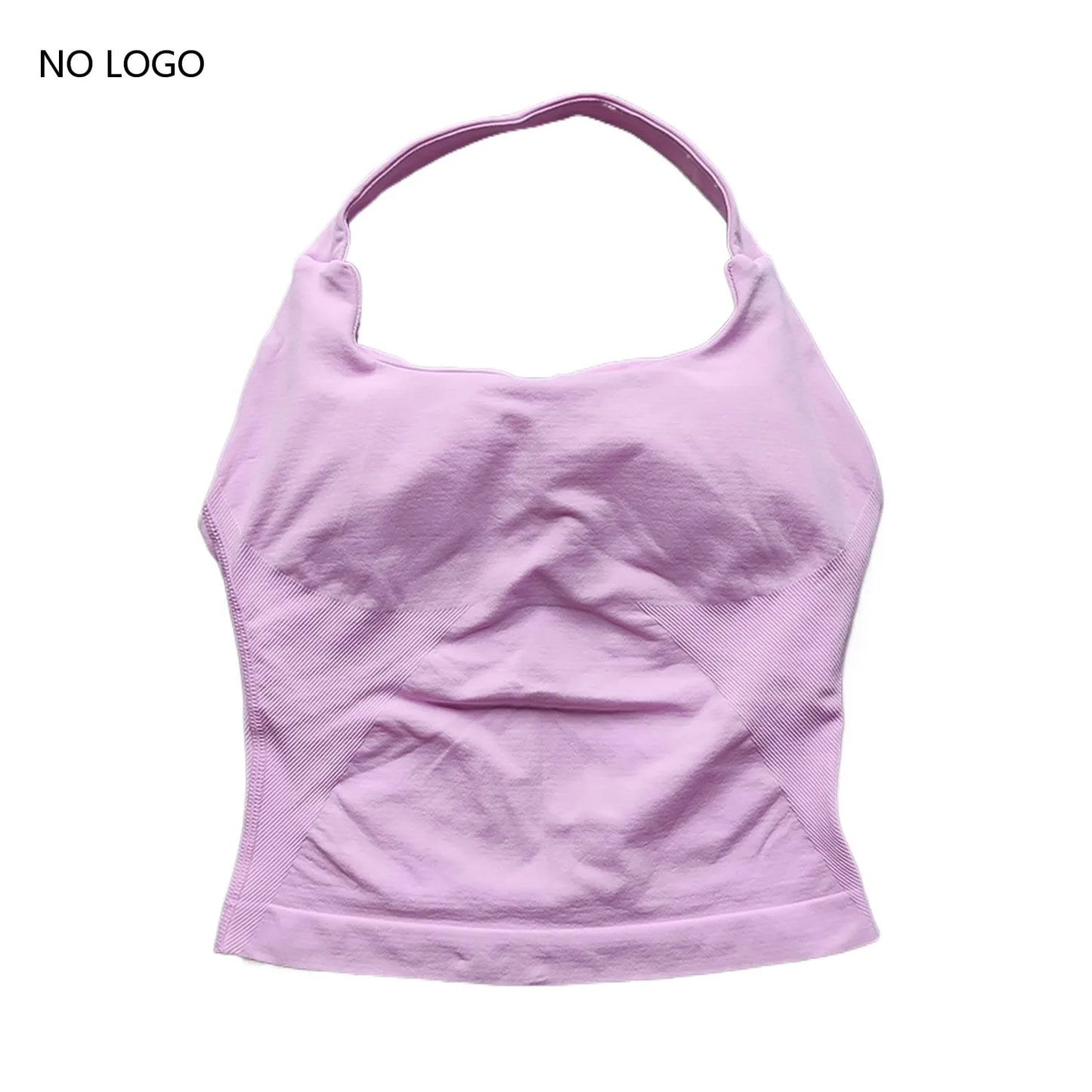 Impact Halter Top Sportswear Woman Gym Push-Up Bra Backless Yoga Tank Top Fitness Workout Activewear Gym Clothes Sports Shirts