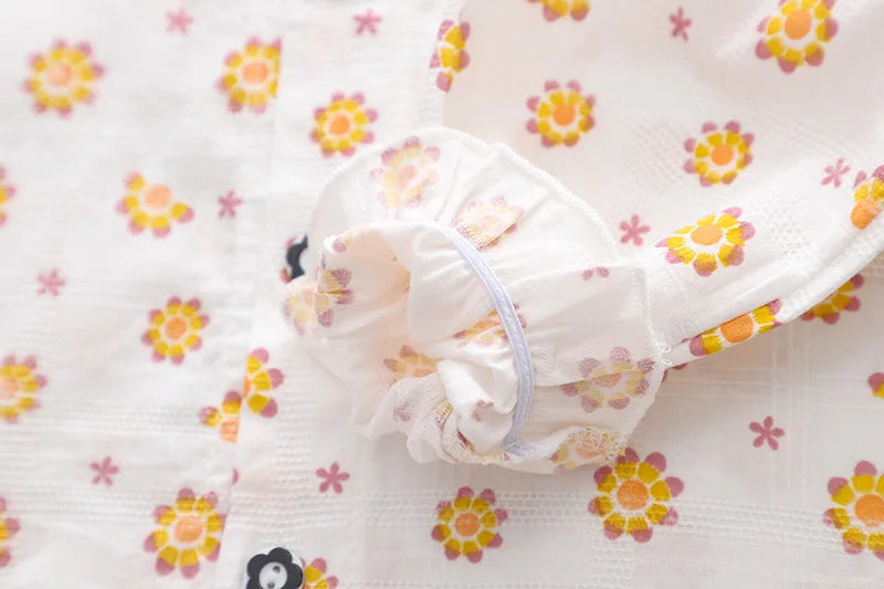 New Spring Kids Clothes Set Girls Cute Flower Blouse + Denim Overalls Children 2PCS Outwear 12-36m 4-6Y Girls